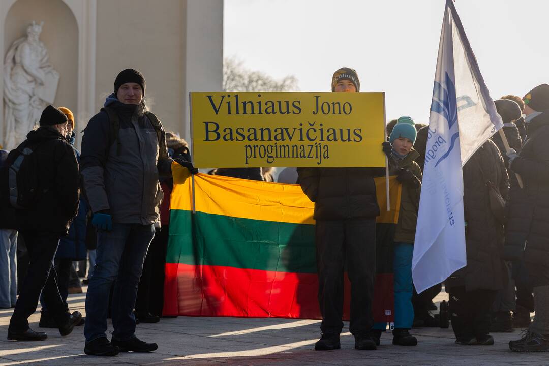 Vasario 16-osios jaunimo eisena „Lietuvos valstybės keliu“