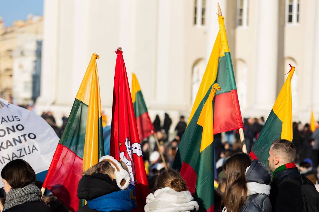 Vasario 16-osios jaunimo eisena „Lietuvos valstybės keliu“
