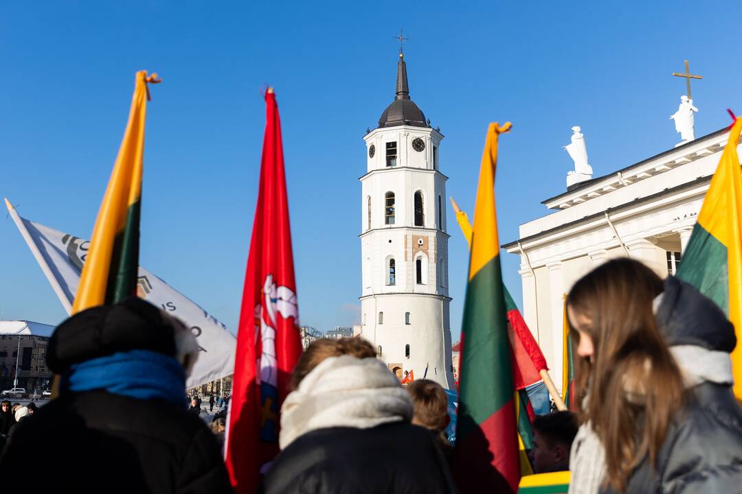 Vasario 16-osios jaunimo eisena „Lietuvos valstybės keliu“