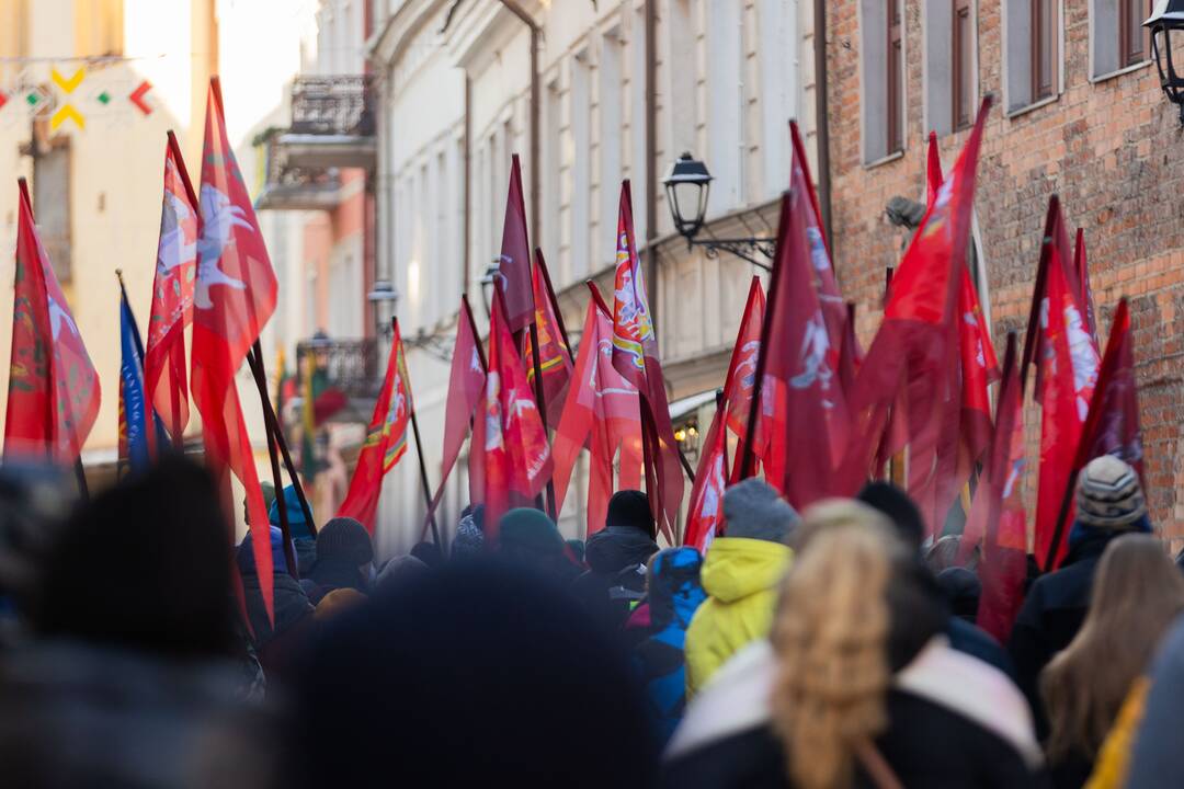 Vasario 16-osios jaunimo eisena „Lietuvos valstybės keliu“