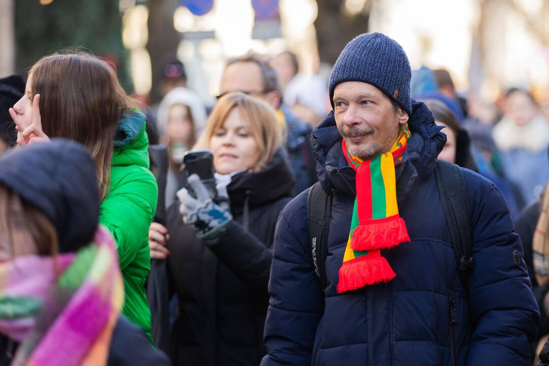 Vasario 16-osios jaunimo eisena „Lietuvos valstybės keliu“