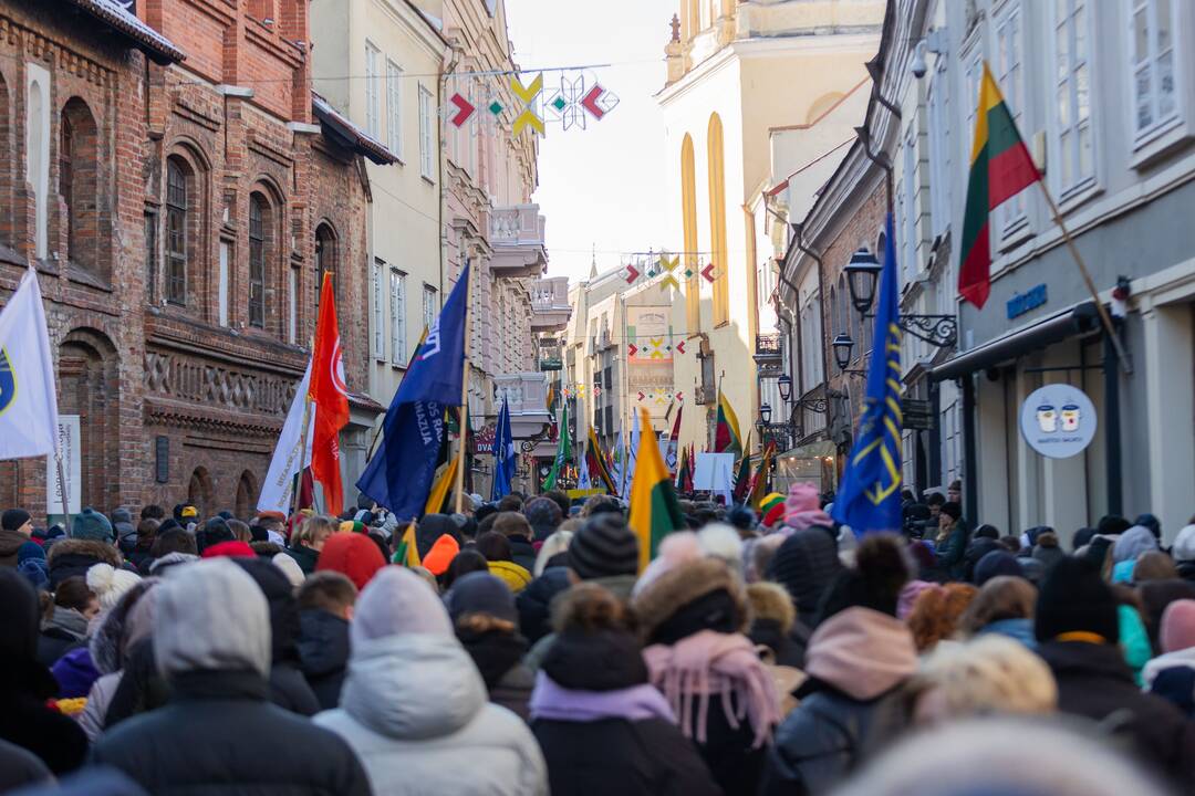 Vasario 16-osios jaunimo eisena „Lietuvos valstybės keliu“