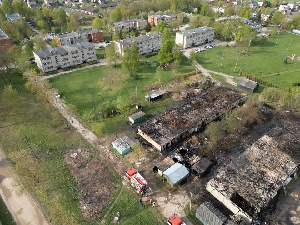 Garažų masyvo gaisras Kauno rajone