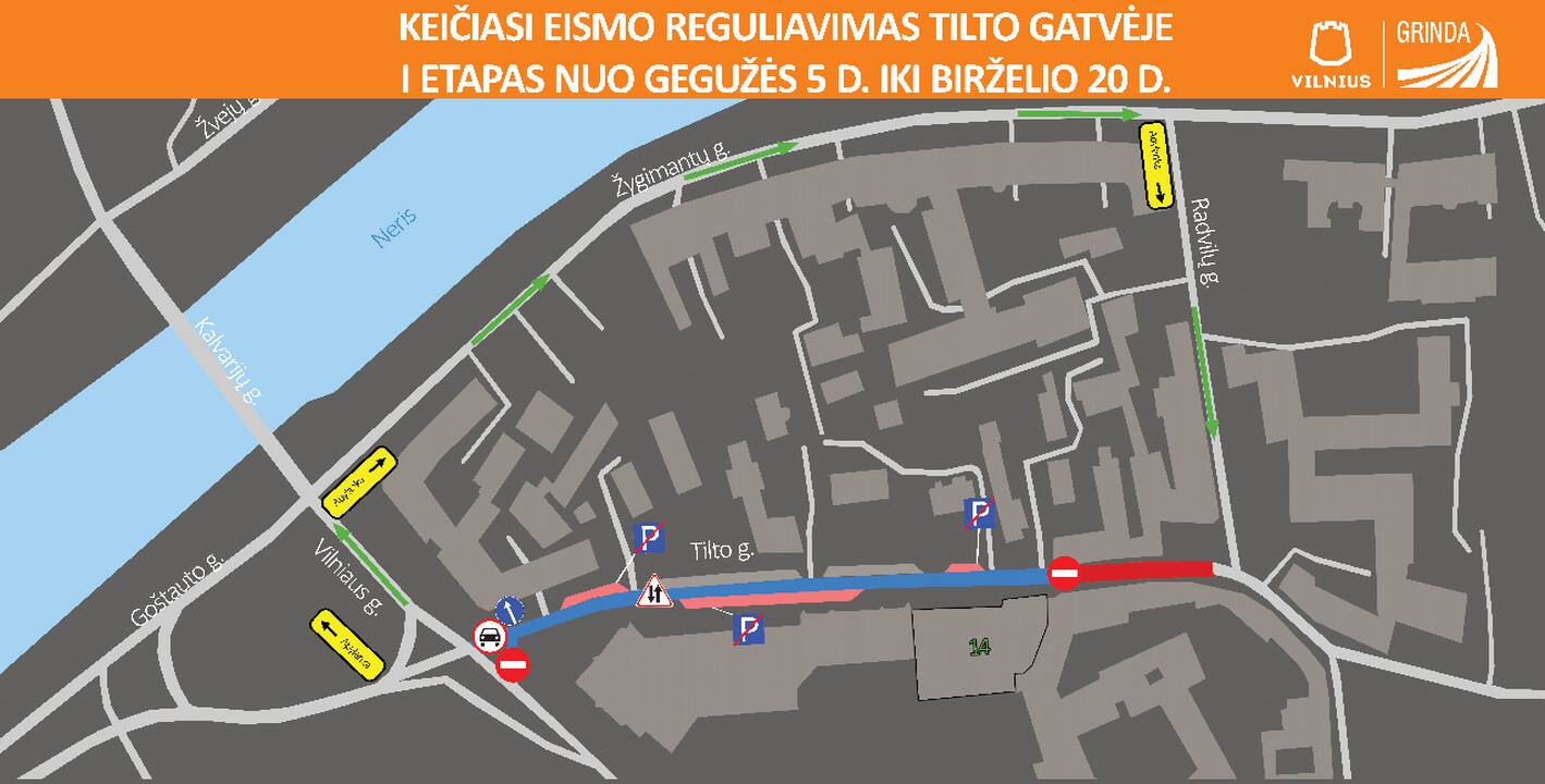 Vilniečiai, dėmesio: Tilto gatvėje keisis eismo tvarka