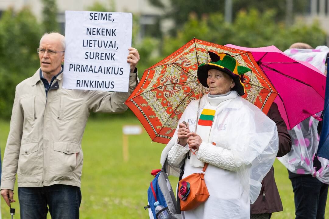 Šeimų sąjūdžio protestas prie Seimo