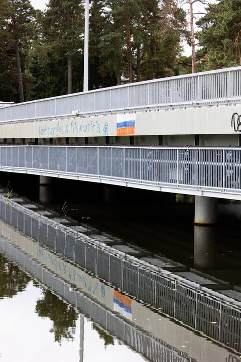 Grigiškėse pripiešta Rusijos vėliavų