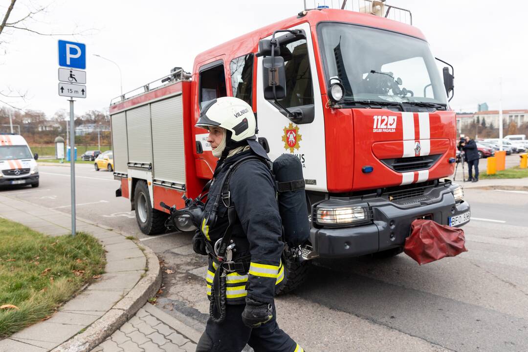 Į kavinę Vilniaus senamiestyje lėkė ugniagesiai