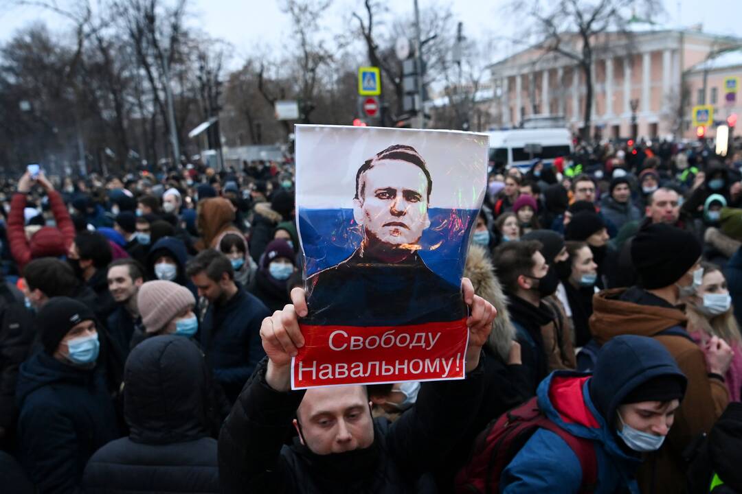 Maskvoje areštuojami protestuojantys A. Navalno šalininkai