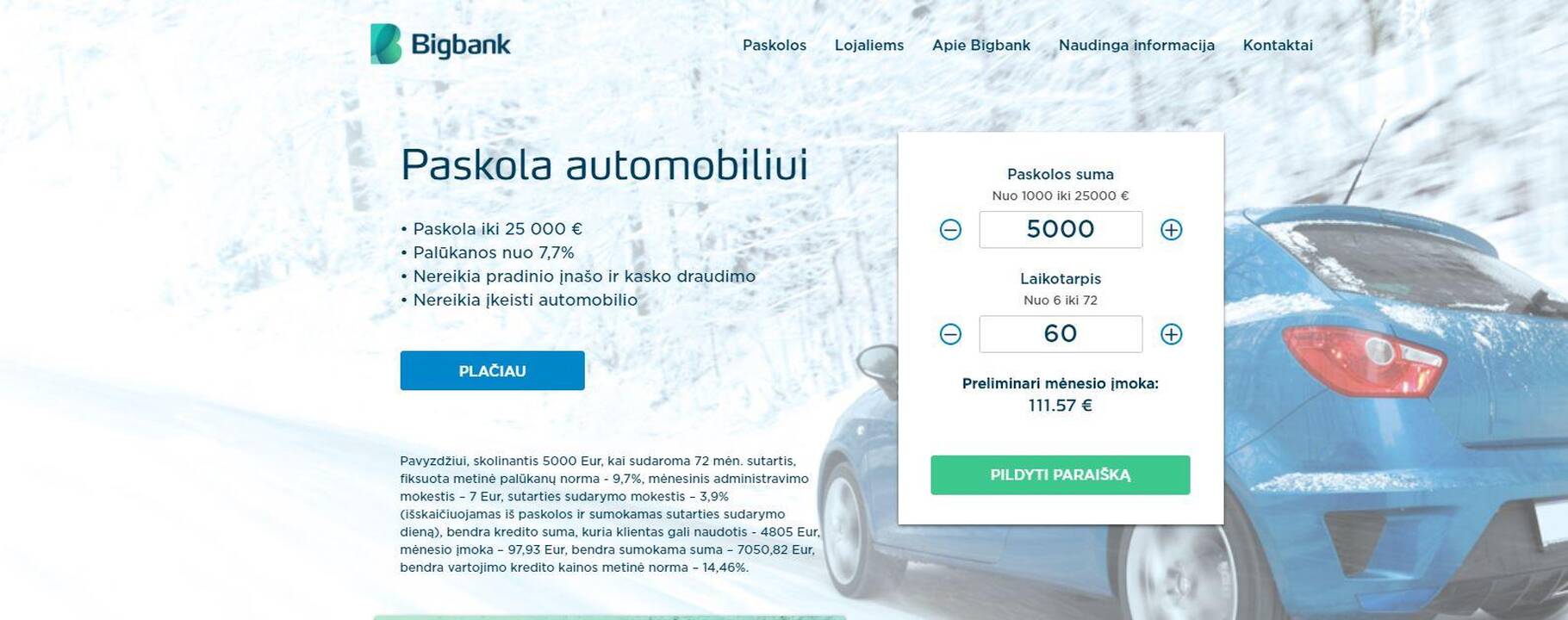 1 iš 8 vartojimo paskolų išdavė „Bigbank“