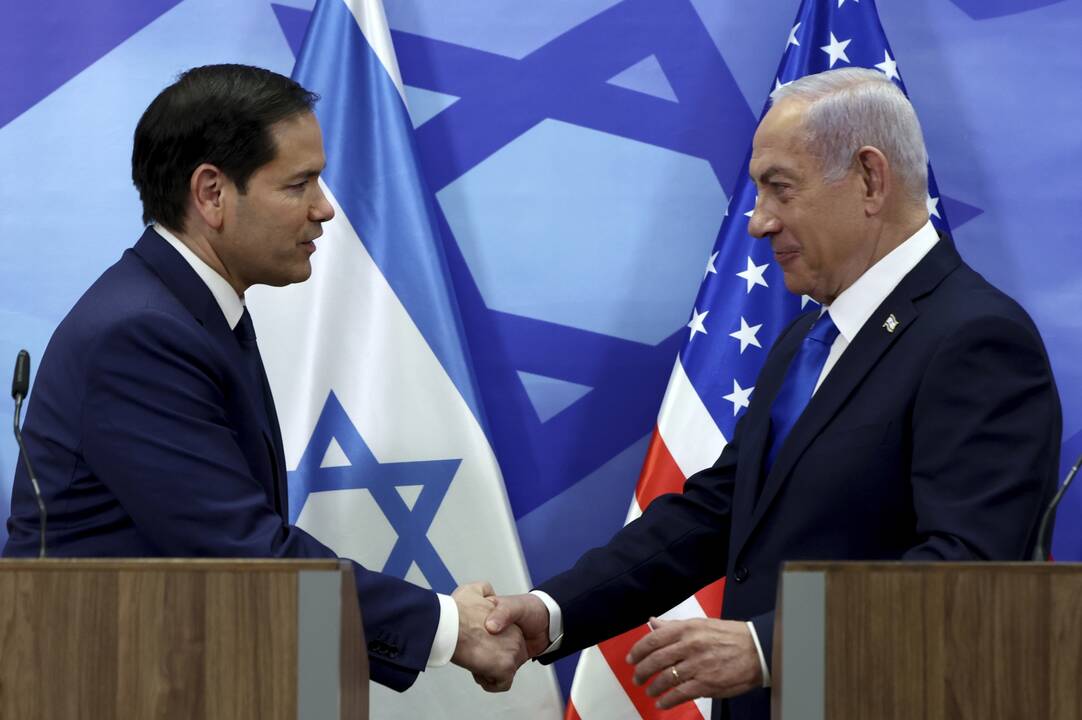 Izraelyje viešintis Rubio: „Hamas“ turi būti sunaikinta