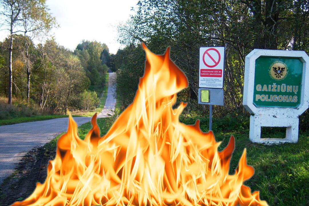 Savaitgalį Gaižiūnų poligone šeimininkavo ugnis: trasuojančios kulkos sukėlė keturis gaisrus