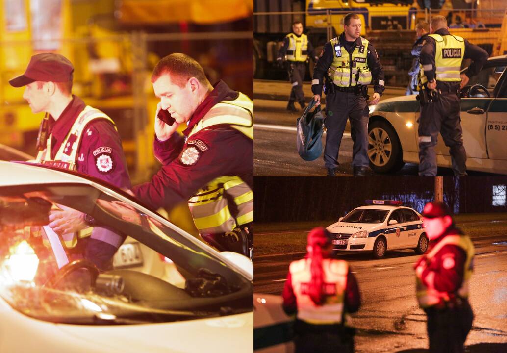 Beveik „Kobra 11“: per girto vairuotojo gaudynes apgadintos tarnybinės mašinos, sužalotas pareigūnas