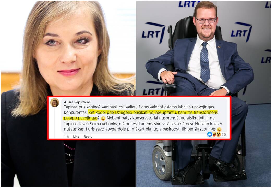 Aušra Papirtienė ir Justas Džiugelis