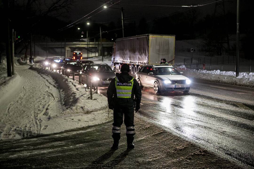 Kauno kelių policijos reidas, ieškant neblaivių vairuotojų