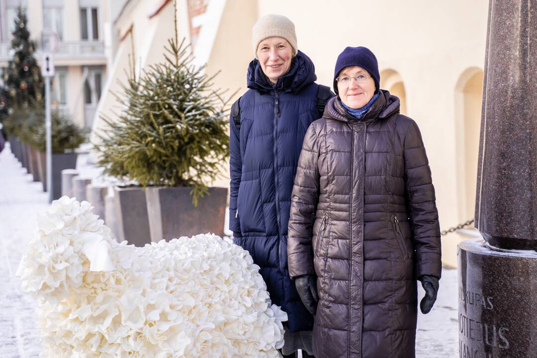 Aplinka: seserys Daiva ir Onutė ragina pasidairyti aplink, nepamiršti vienišų žmonių ir dėkoti visiems, be kurių šventės nebūtų tokios gražios.