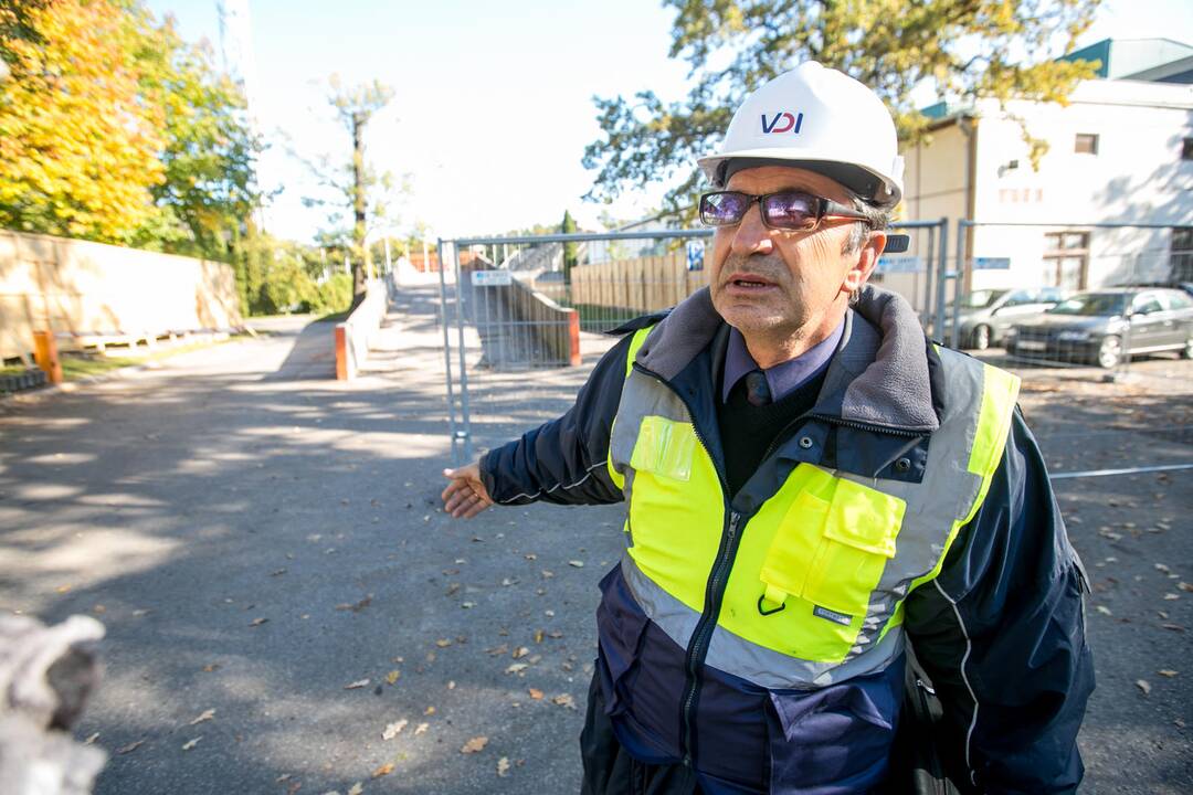 Darbo inspekcijos vizitas rekonstruojamame Kauno stadione