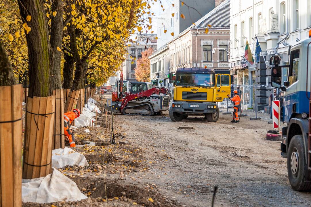 Darbai: Savanorių prospekte šiemet bus užbaigtas dviračių takas, o kitais metais toliau bus tvarkoma važiuojamoji kelio dalis.