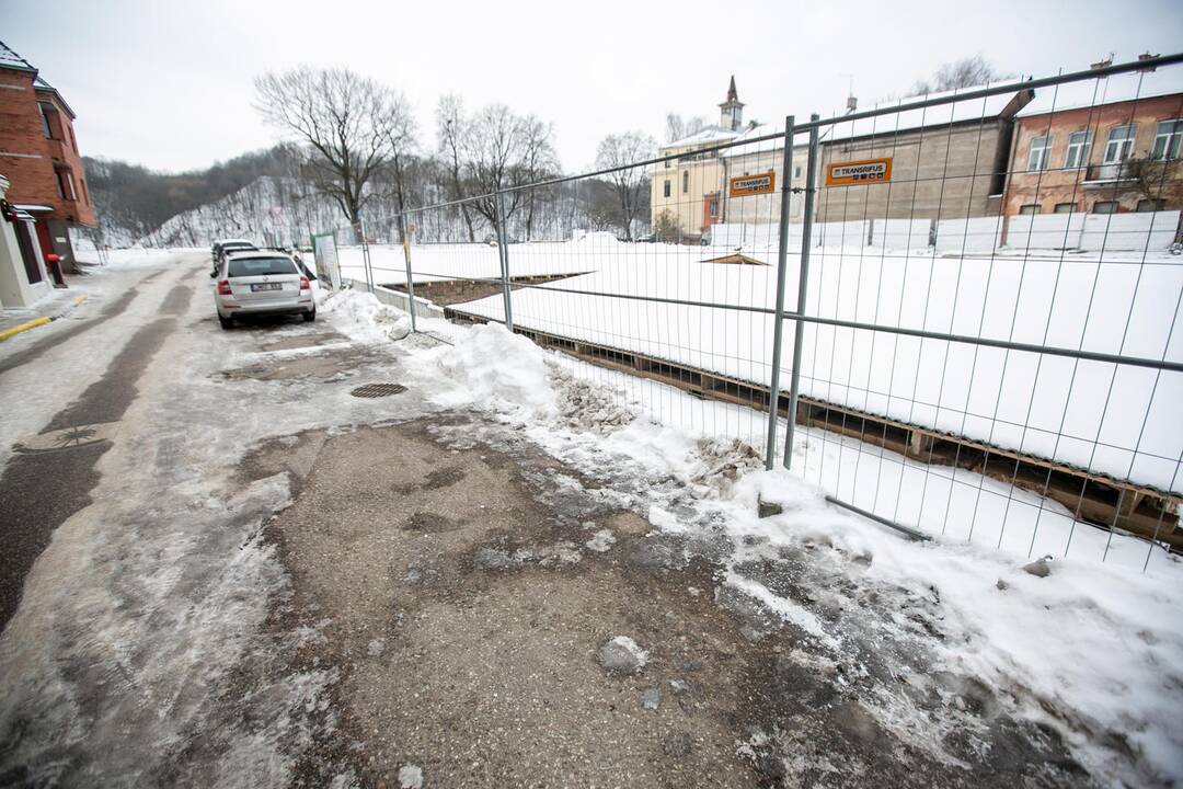Nežinia: kol kas neaišku, kada T.Daugirdo g. 1 sklype prasidės ir baigsis statybos.