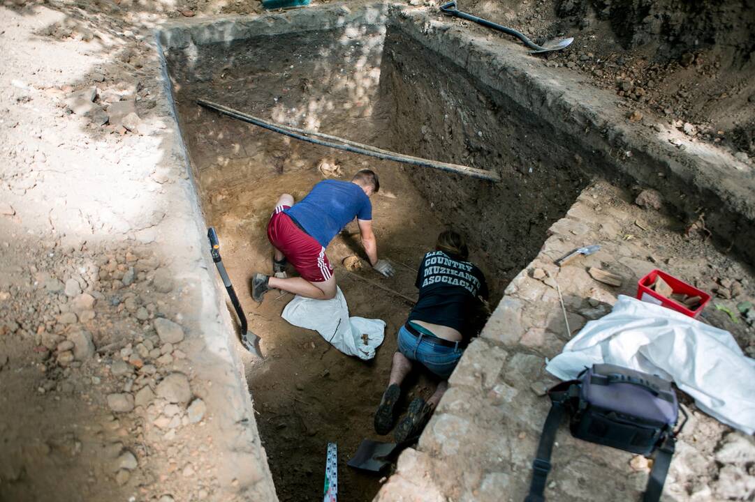 Archeologiniai kasinėjimai Muzikinio teatro sodelyje 