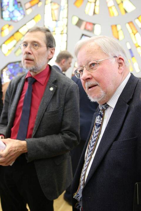 Liudas Mažylis (kairėje) ir Vytautas Landsbergis (dešinėje)