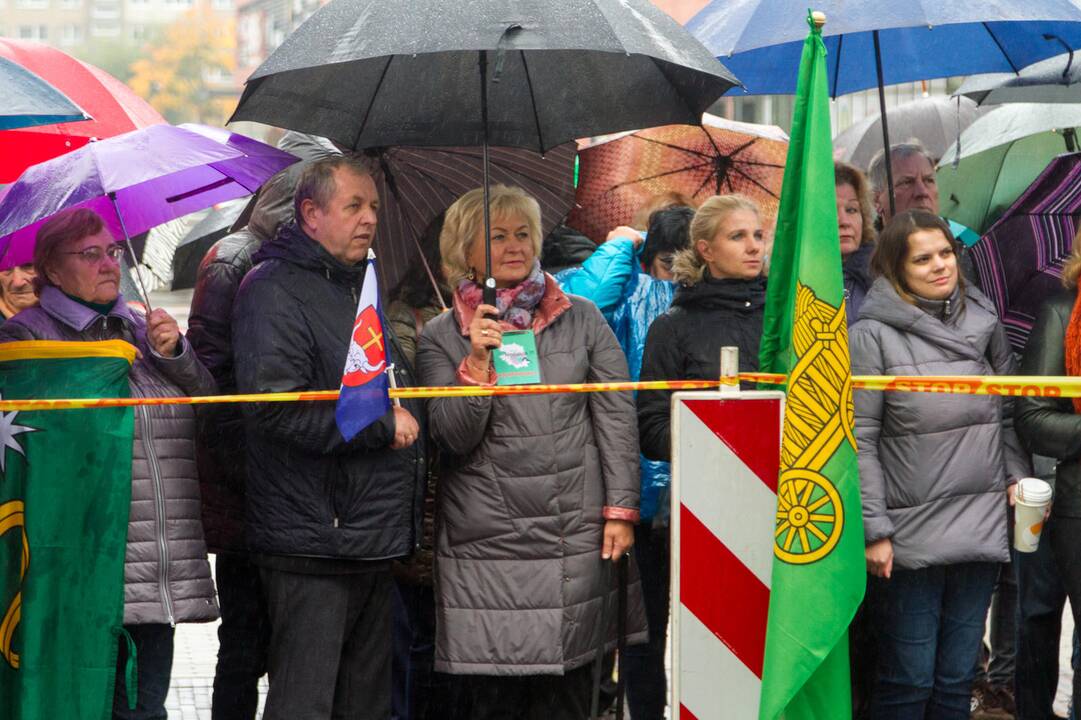 Piketas prieš planus dalį Kauno rajono teritorijos prijungti prie miesto