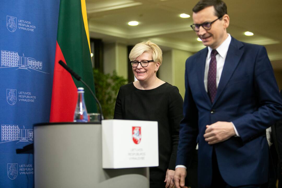 Lietuvos ir Lenkijos ministrų pirmininkų spaudos konferencija