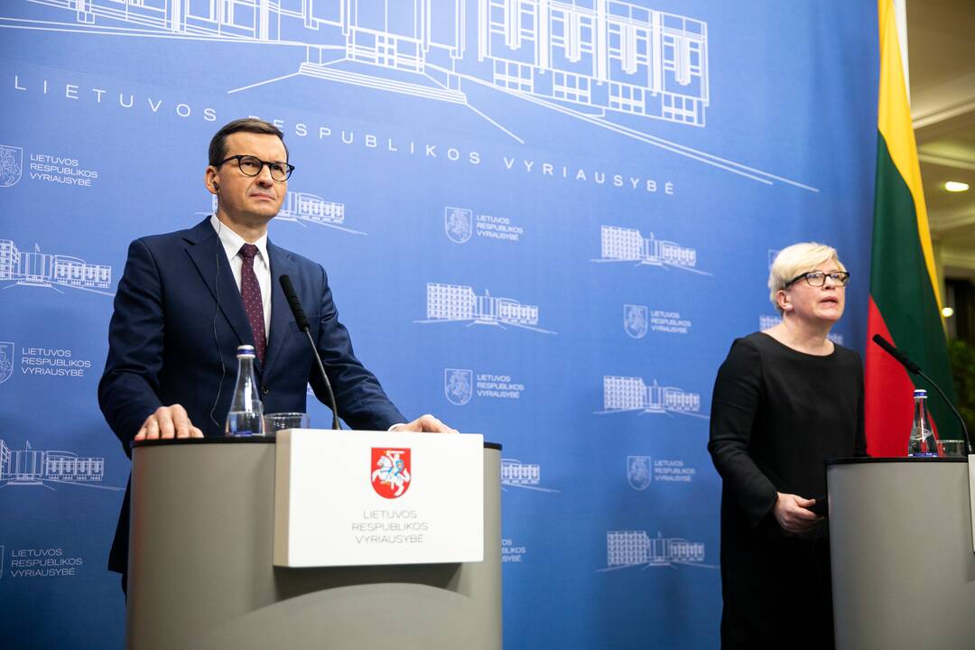 Lietuvos ir Lenkijos ministrų pirmininkų spaudos konferencija