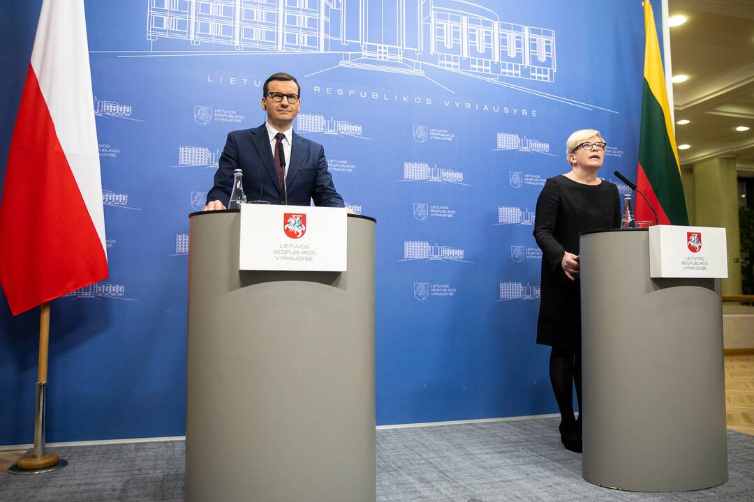 Lietuvos ir Lenkijos ministrų pirmininkų spaudos konferencija