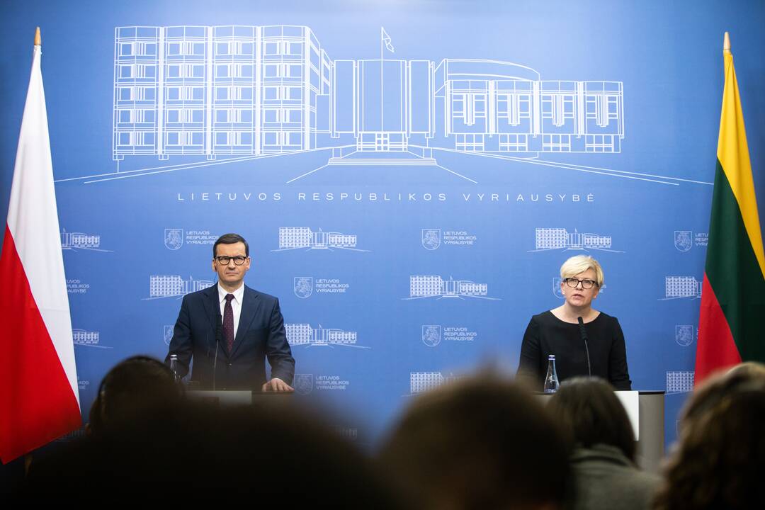 Lietuvos ir Lenkijos ministrų pirmininkų spaudos konferencija