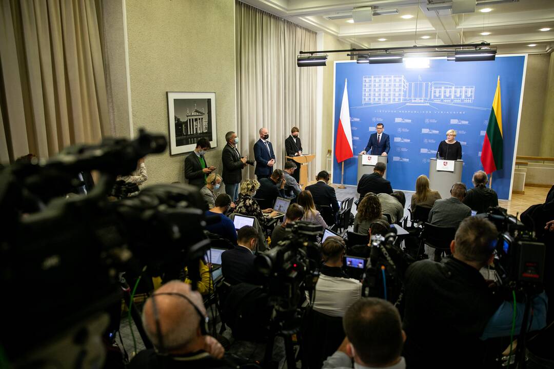 Lietuvos ir Lenkijos ministrų pirmininkų spaudos konferencija