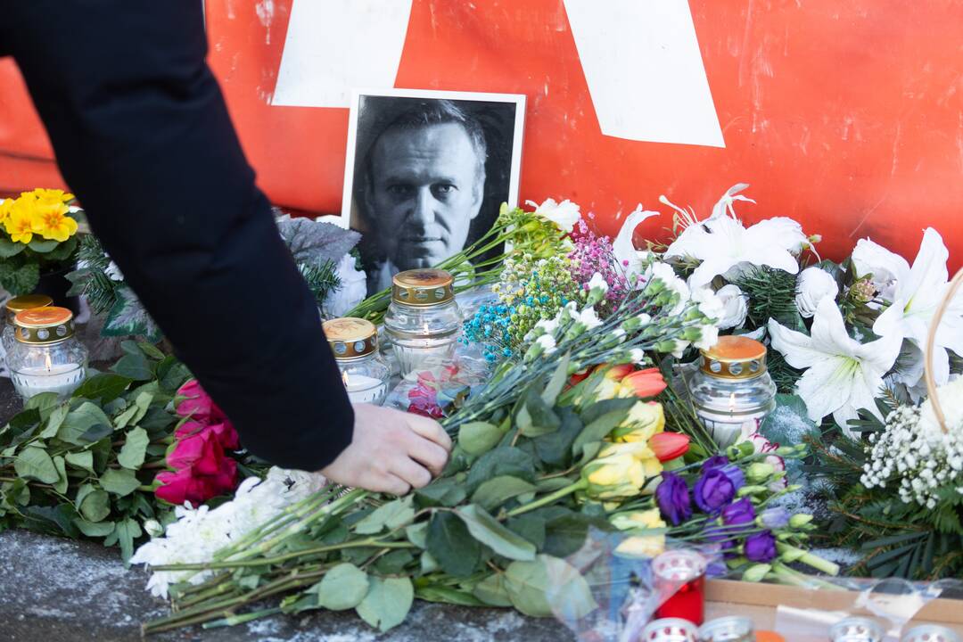 Vilniuje minimos pirmosios A. Navalno mirties metinės