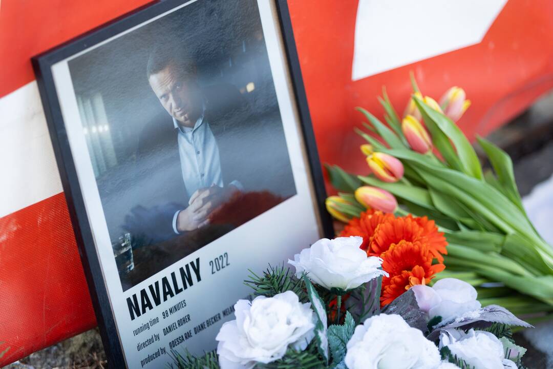 Vilniuje minimos pirmosios A. Navalno mirties metinės