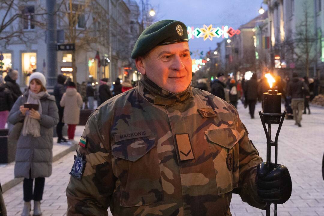 Vilniaus centre uždegti simboliniai laužai