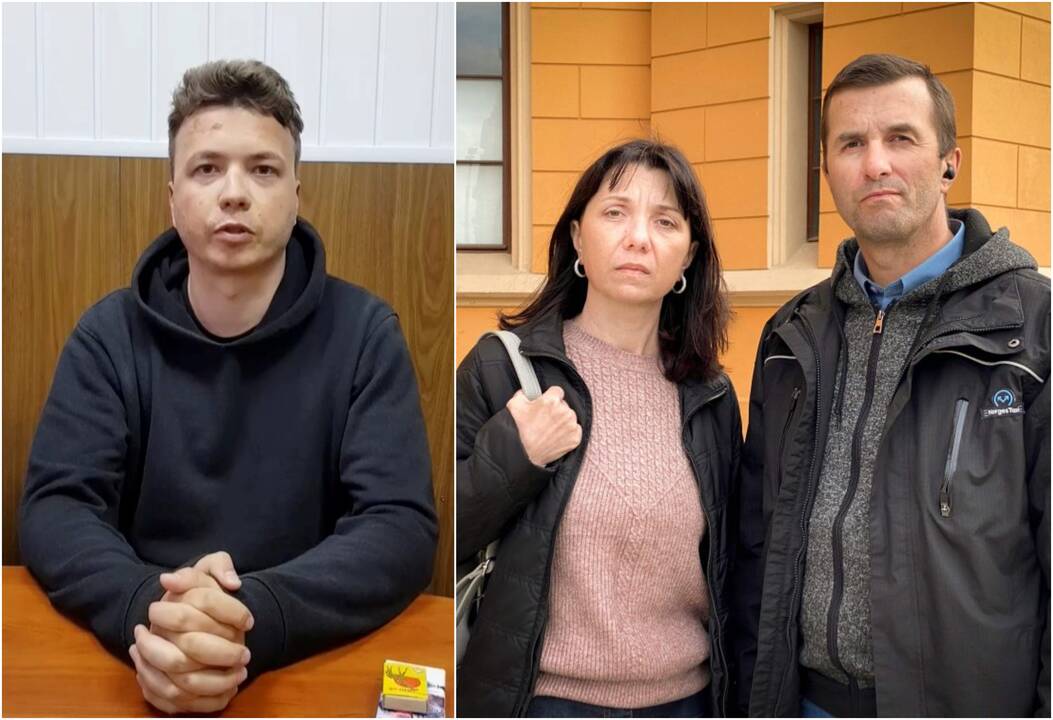 Ramanas Pratasevičius ir jo tėvai