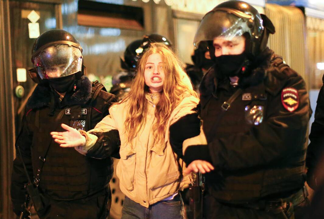 Maskvoje areštuojami protestuojantys A. Navalno šalininkai
