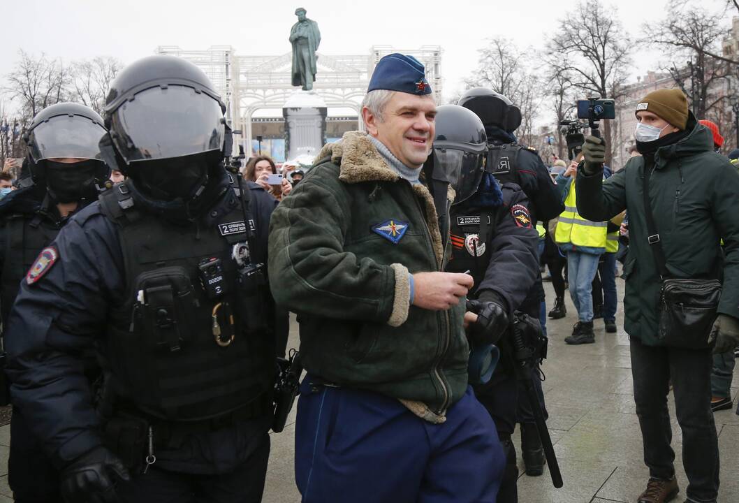 Maskvoje areštuojami protestuojantys A. Navalno šalininkai