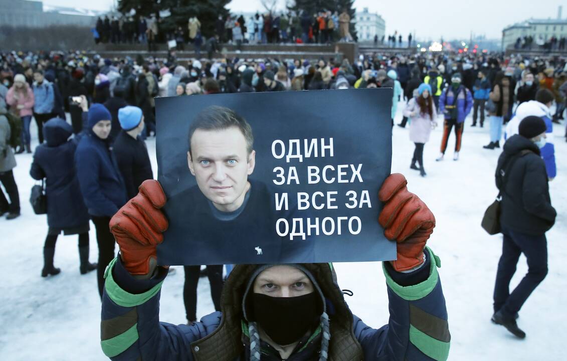 Maskvoje areštuojami protestuojantys A. Navalno šalininkai