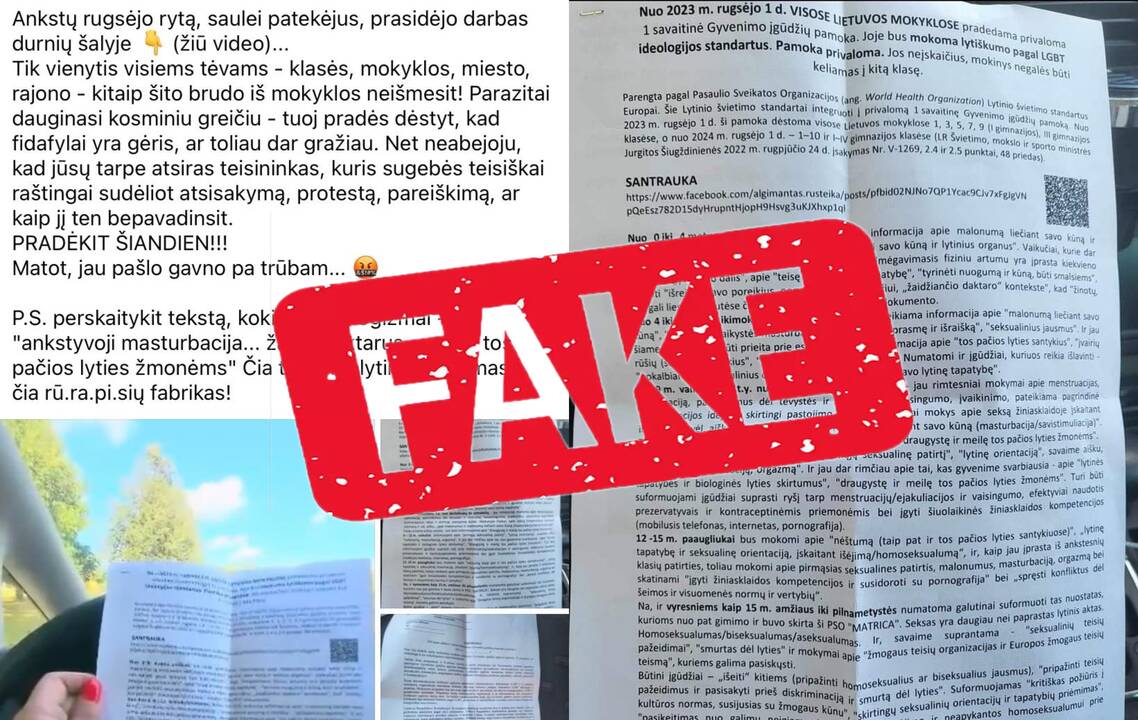 Panikos ir dezinformacijos skleidėjai pasitelkė lytiškumo mokymus: kliedesiais šiurpina tėvus