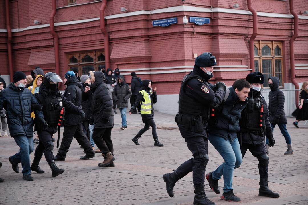 Rusijoje – protestai prieš karą Ukrainoje