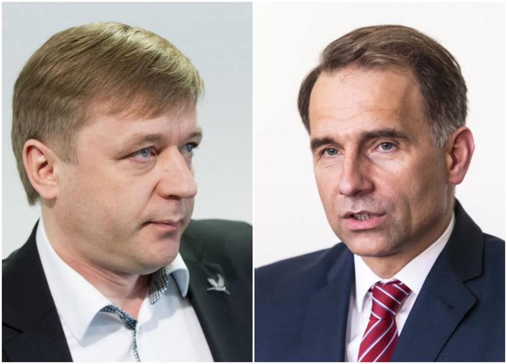 Ramūnas Karbauskis (kairėje) ir Rokas Masiulis (dešinėje)