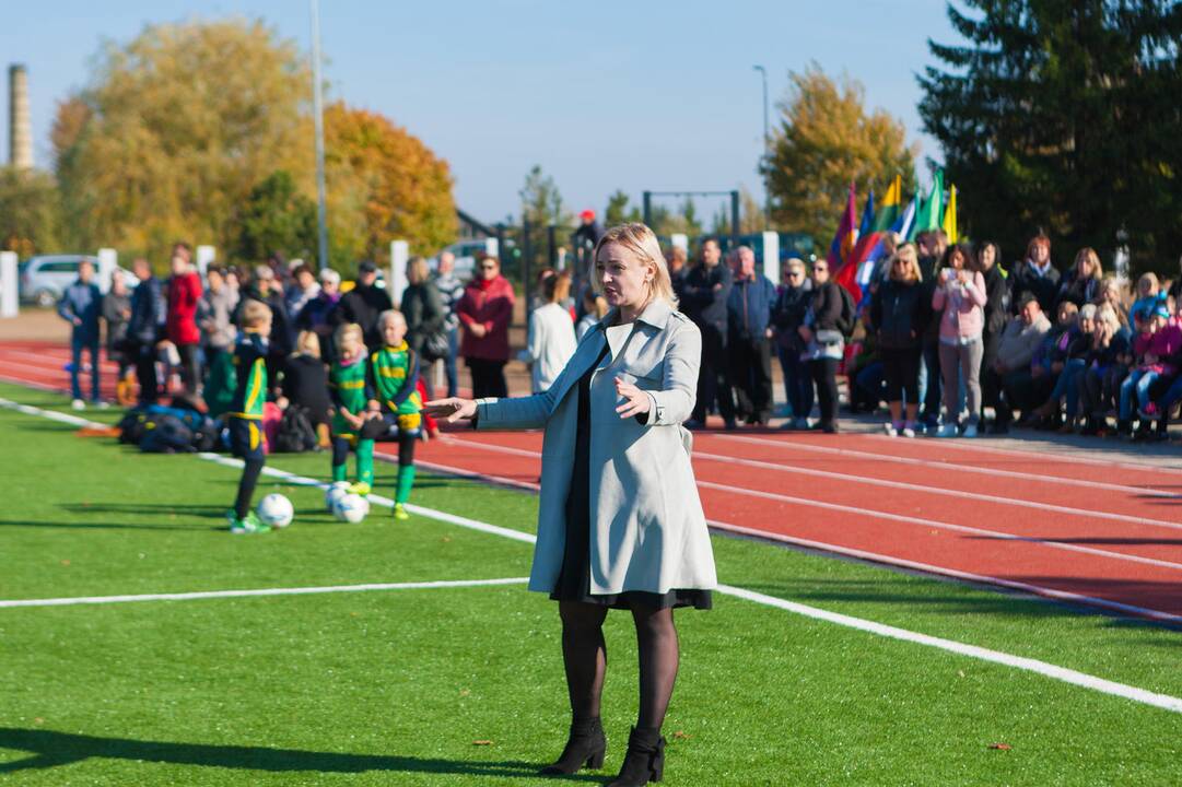 Vilkijoje atidarytas rekonstruotas stadionas