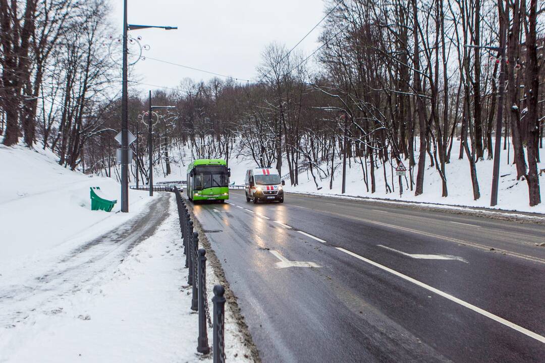 Sudėtingos eismo sąlygos Kaune