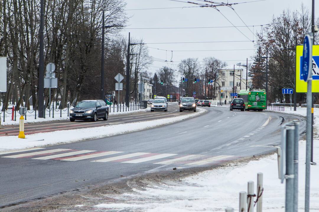 Sudėtingos eismo sąlygos Kaune