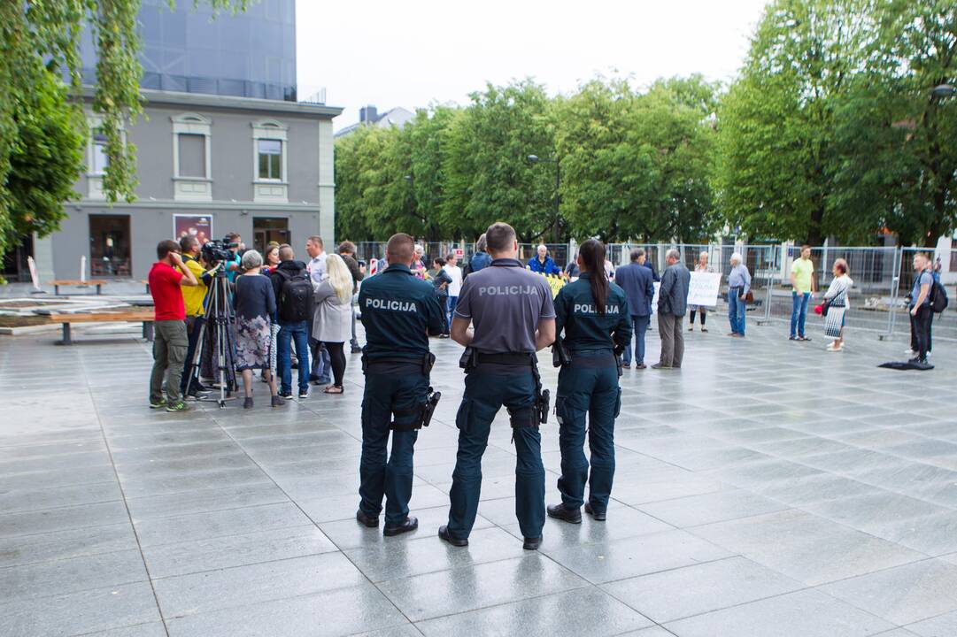 Protestavo, kad nepritrūktų vandens