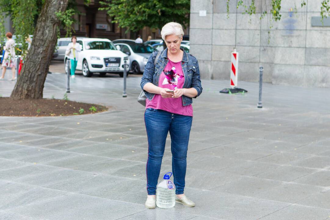 Protestavo, kad nepritrūktų vandens