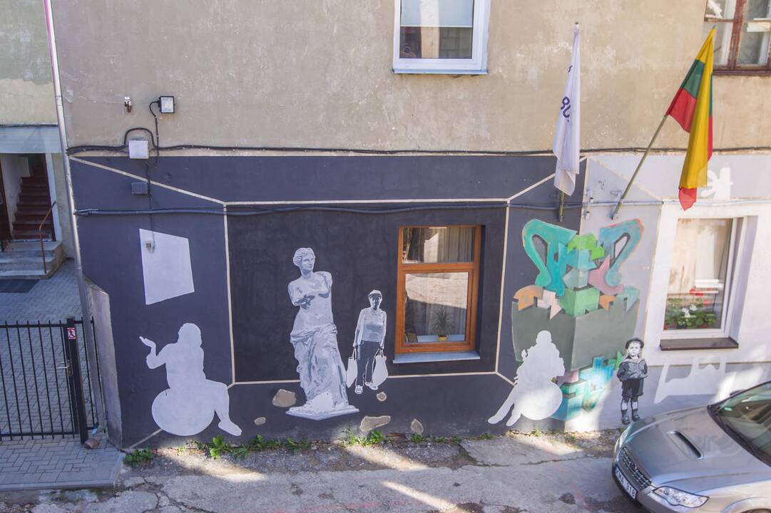Kaune apsigyveno rožinis dramblys