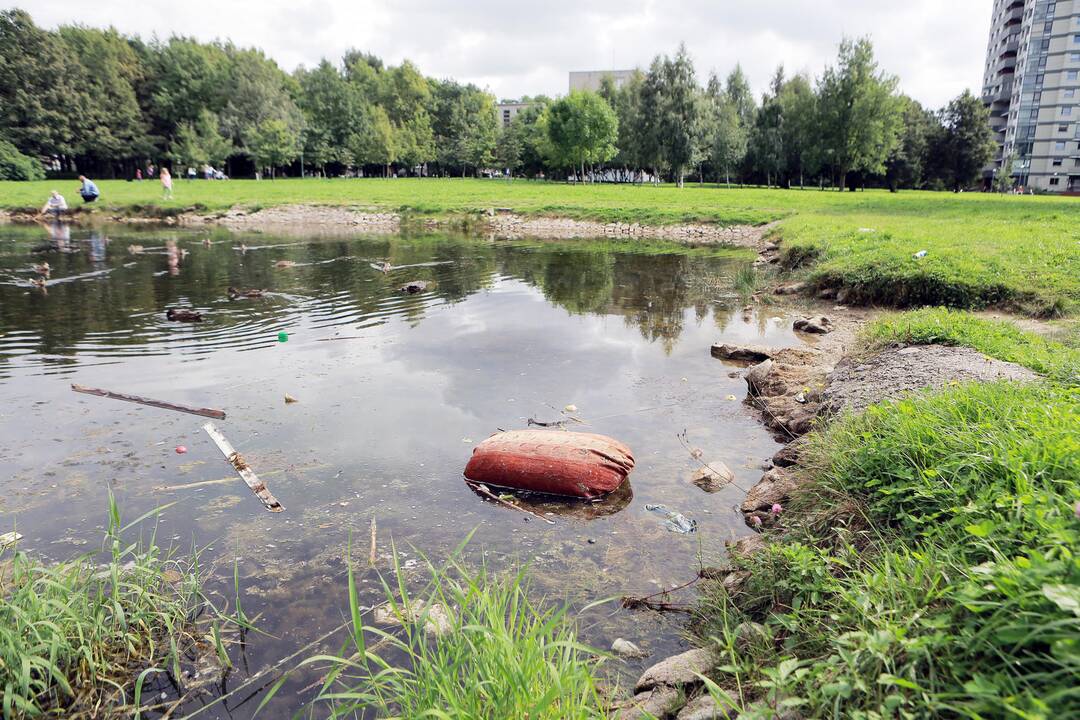 Klaipėdiečių poilsį prie tvenkinio gadina šiukšlės