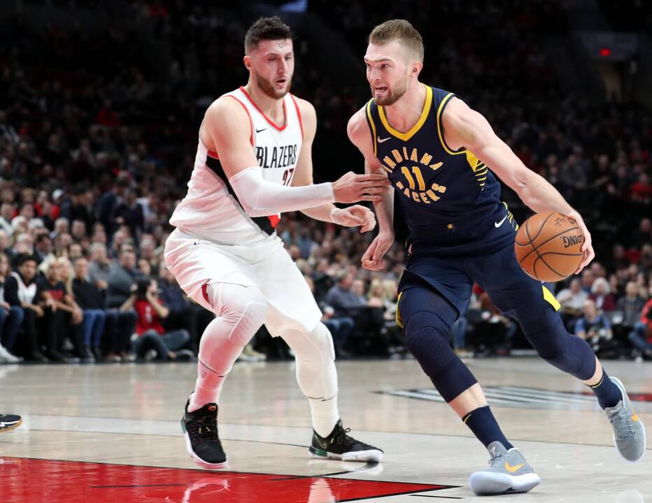 NBA: D. Sabonis buvo arti dvigubo dublio