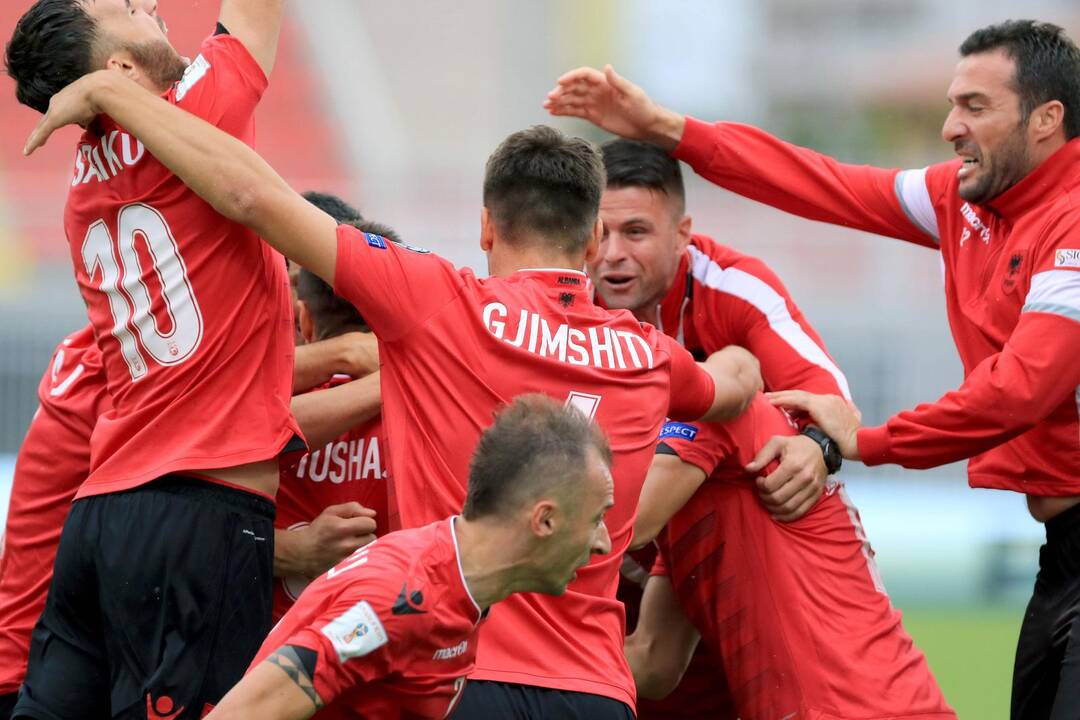 Albanijos futbolininkai nugalėjo makedonus