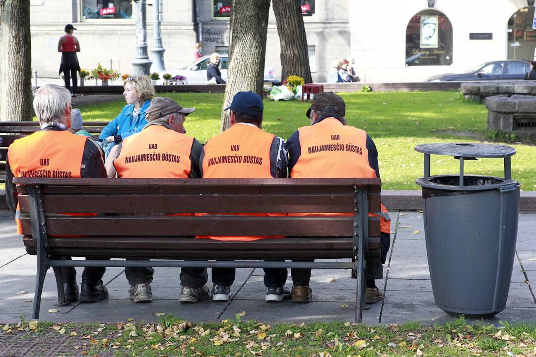 Kudirkos aikštėje - badaujančių kiemsargių protestas